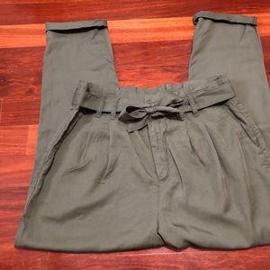 GAP Army Green. Paper Bag Waist Pants
